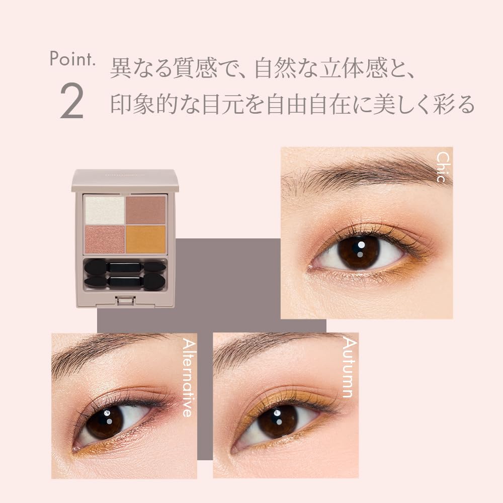 ナチュラグラッセ カラーアイズ EX01 ドラマティックローズ チップ・ミラー付き アイシャドウ