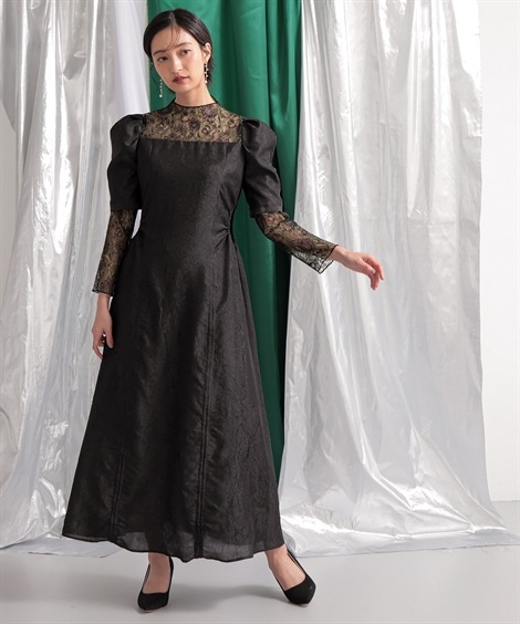 ドレス 結婚式・パーティー・オケージョンドレス スタンドカラー裾シャーリンデザインワンピースドレス大きいサイズ有Callarus ドレス 結婚式・パーティー・オケージョンドレス スタンドカラー裾シャーリンデザインワンピースドレス大きいサイズ有Callarus