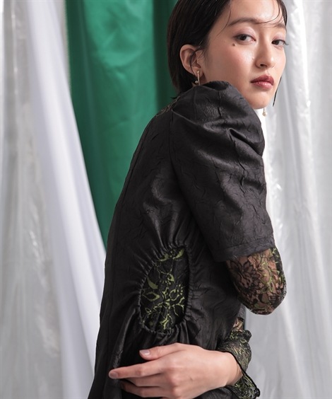 ドレス 結婚式・パーティー・オケージョンドレス スタンドカラー裾シャーリンデザインワンピースドレス大きいサイズ有Callarus ドレス 結婚式・パーティー・オケージョンドレス スタンドカラー裾シャーリンデザインワンピースドレス大きいサイズ有Callarus