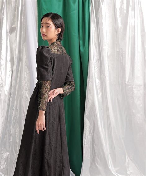 ドレス 結婚式・パーティー・オケージョンドレス スタンドカラー裾シャーリンデザインワンピースドレス大きいサイズ有Callarus ドレス 結婚式・パーティー・オケージョンドレス スタンドカラー裾シャーリンデザインワンピースドレス大きいサイズ有Callarus