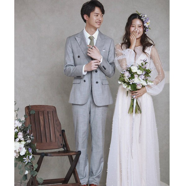 ウェディングドレス 花嫁 長袖 シンプル 白ドレス Vネック ワンピース 花嫁 結婚式 二次会 披露宴 前撮り 後撮り 撮影用 ビーチフォト フォトウェディング レース ドレス ロング ロングドレス