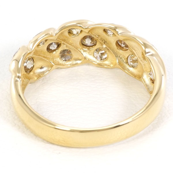 K18 18金 YG リング 指輪 10号 ブラウンダイヤ 1.01 ジュエリー 中古 K18 18金 YG リング 指輪 10号 ブラウンダイヤ 1.01 ジュエリー 中古