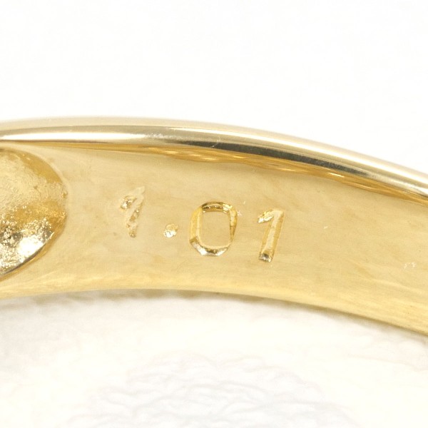 K18 18金 YG リング 指輪 10号 ブラウンダイヤ 1.01 ジュエリー 中古 K18 18金 YG リング 指輪 10号 ブラウンダイヤ 1.01 ジュエリー 中古