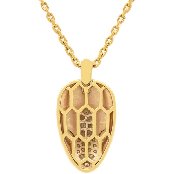 ブルガリ BVLGARI ネックレス セルペンティ セドゥットーリ K18YG ダイヤモンド マラカイト イエローゴールド 750AU 【中古】 ブルガリ BVLGARI ネックレス セルペンティ セドゥットーリ K18YG ダイヤモンド マラカイト イエローゴールド 750AU 【中古】