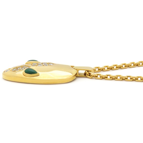 ブルガリ BVLGARI ネックレス セルペンティ セドゥットーリ K18YG ダイヤモンド マラカイト イエローゴールド 750AU 【中古】 ブルガリ BVLGARI ネックレス セルペンティ セドゥットーリ K18YG ダイヤモンド マラカイト イエローゴールド 750AU 【中古】