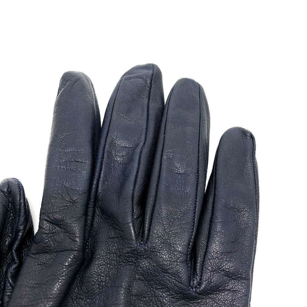 グローブ アパレル ファッション小物 手袋 レザー ネイビー/レッド