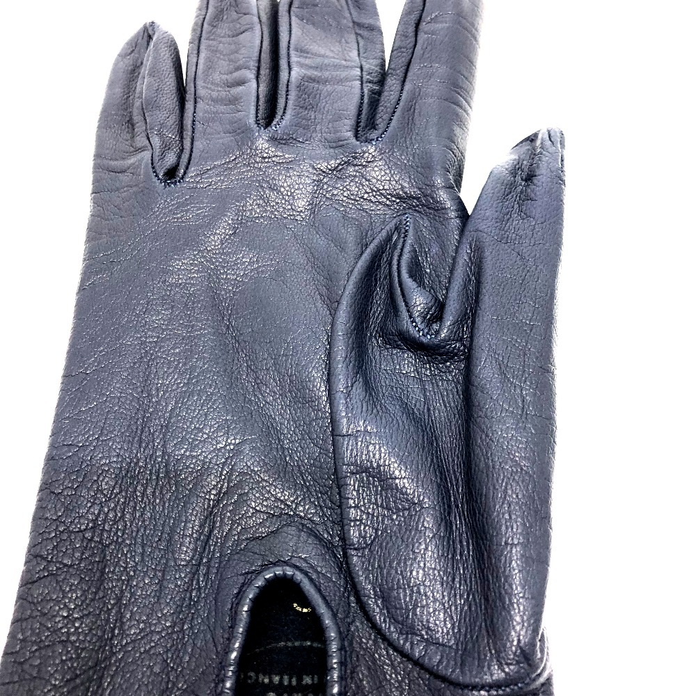 グローブ アパレル ファッション小物 手袋 レザー ネイビー/レッド