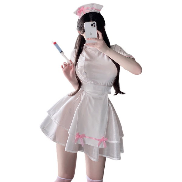 YourHighness ハロウィンナース　ロリータ　ハロウィン変装　コスプレ Qoo10] ハロウィン コスプレ セクシーナース服