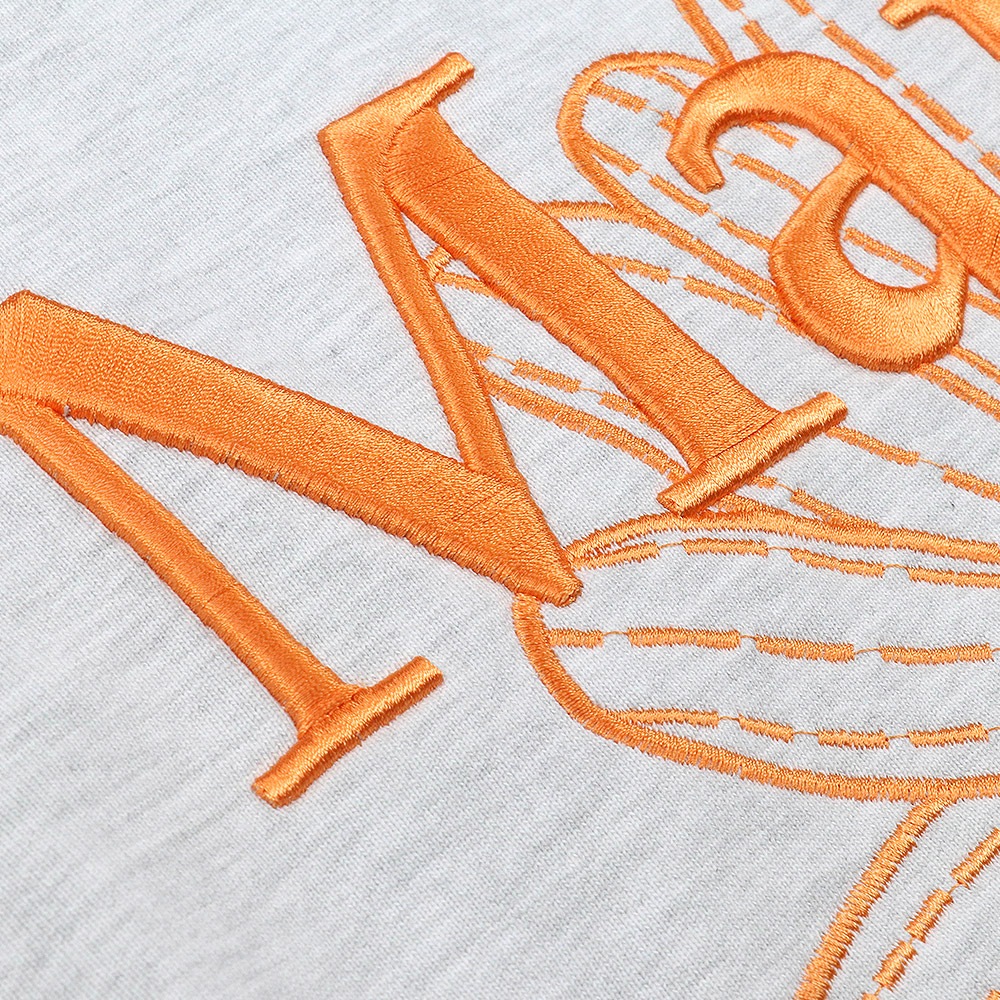 SWEATSHIRT FLOWERMARDI NEEDLEWORK HEATHER ORANGE 長袖 レディース 韓国 ファッション アパレル 刺繍 ロゴ