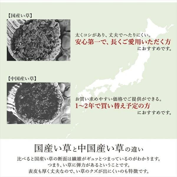 い草 カーペット ござ 江戸間3畳 約174x261cm ブラウン 防炎 抗菌 防臭 市松柄