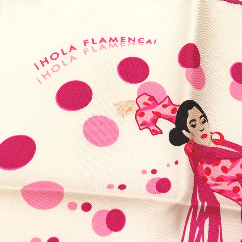 新品同様 カレ40 オラフラメンカ i HOLA FLAMENCA! スカーフ シルク/シルク ピンク 0213【中古】 レディース 新品同様 カレ40 オラフラメンカ i HOLA FLAMENCA! スカーフ シルク/シルク ピンク 0213【中古】 レディース