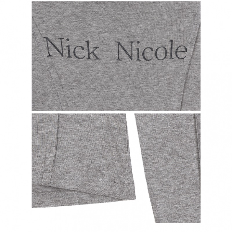 ニック&ニコールニコールピンタックラインタートルネックトップ_グレー ニック&ニコールニコールピンタックラインタートルネックトップ_グレー