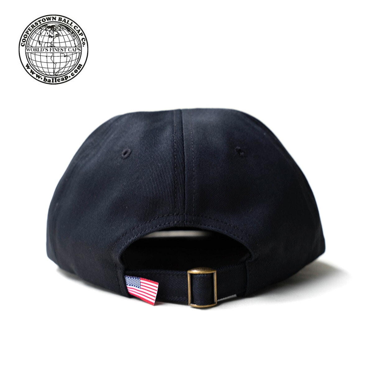 キャップ 帽子 ロゴ キャップ Logo Cap コットン 6パネル シンプル カジュアル 刺繍ロゴ サイズ調整 ビンテージ コットン アメリカ製 ブラック 正規品