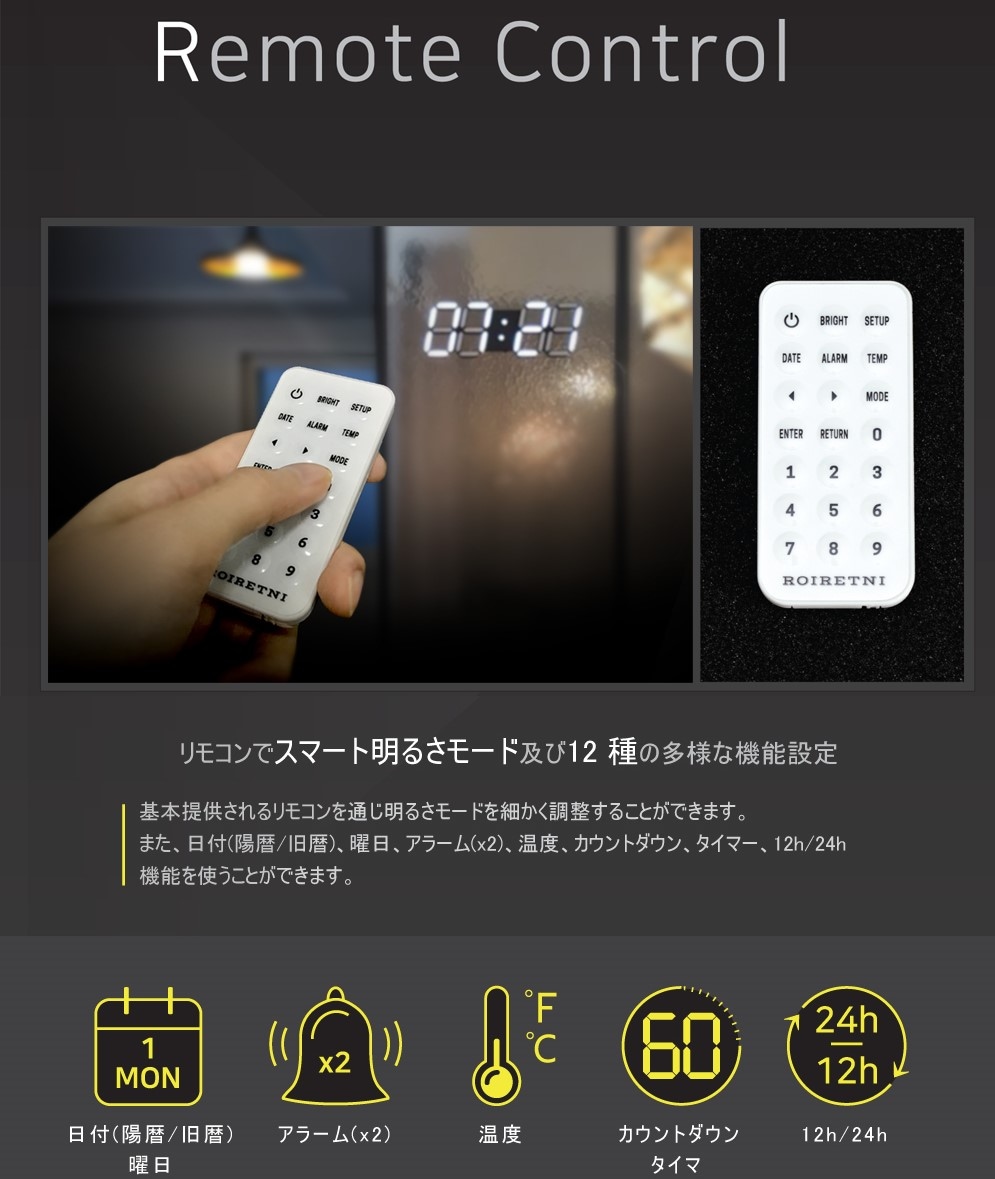 アプリコットクリームスマートLEDデジタル時計壁掛け時計壁け時計 アプリコットクリームスマートLEDデジタル時計壁掛け時計壁け時計