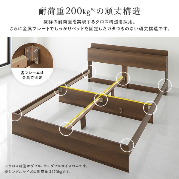 ベッド 収納付き 連結 引き出し付き キャスター付き 木製 棚付き 宮付き コンセント付き シンプル モダン ブラウン ワイドキング220(S+SD) ボンネルコイルマットレス付き ベッド 収納付き 連結 引き出し付き キャスター付き 木製 棚付き 宮付き コンセント付き シンプル モダン ブラウン ワイドキング220(S+SD) ボンネルコイルマットレス付き
