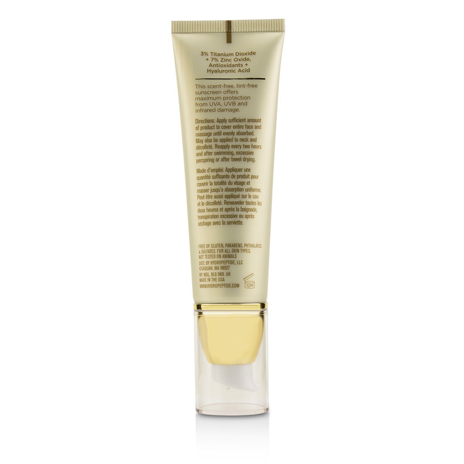 HydroPeptide ソーラー ディフェンス ナン-ティンテッド ブロード スペクトラム SPF 50