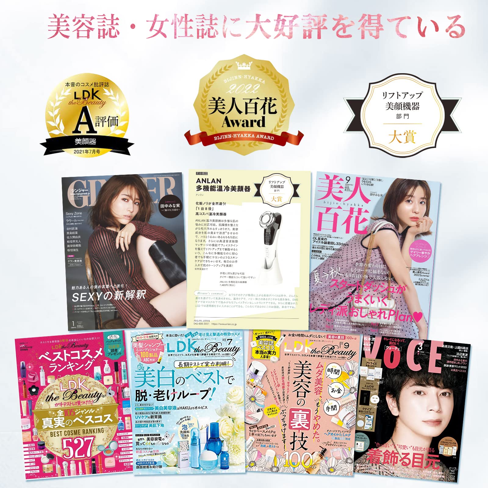 ANLAN 温冷美顔器 ems 温冷ケア LED光 1台8役 美顔器 目元 口元ケア リフト イオン 毛穴 自宅用美顔器(ホワイト+150枚コットン) ANLAN 温冷美顔器 ems 温冷ケア LED光 1台8役 美顔器 目元 口元ケア リフト イオン 毛穴 自宅用美顔器(ホワイト+150枚コットン)