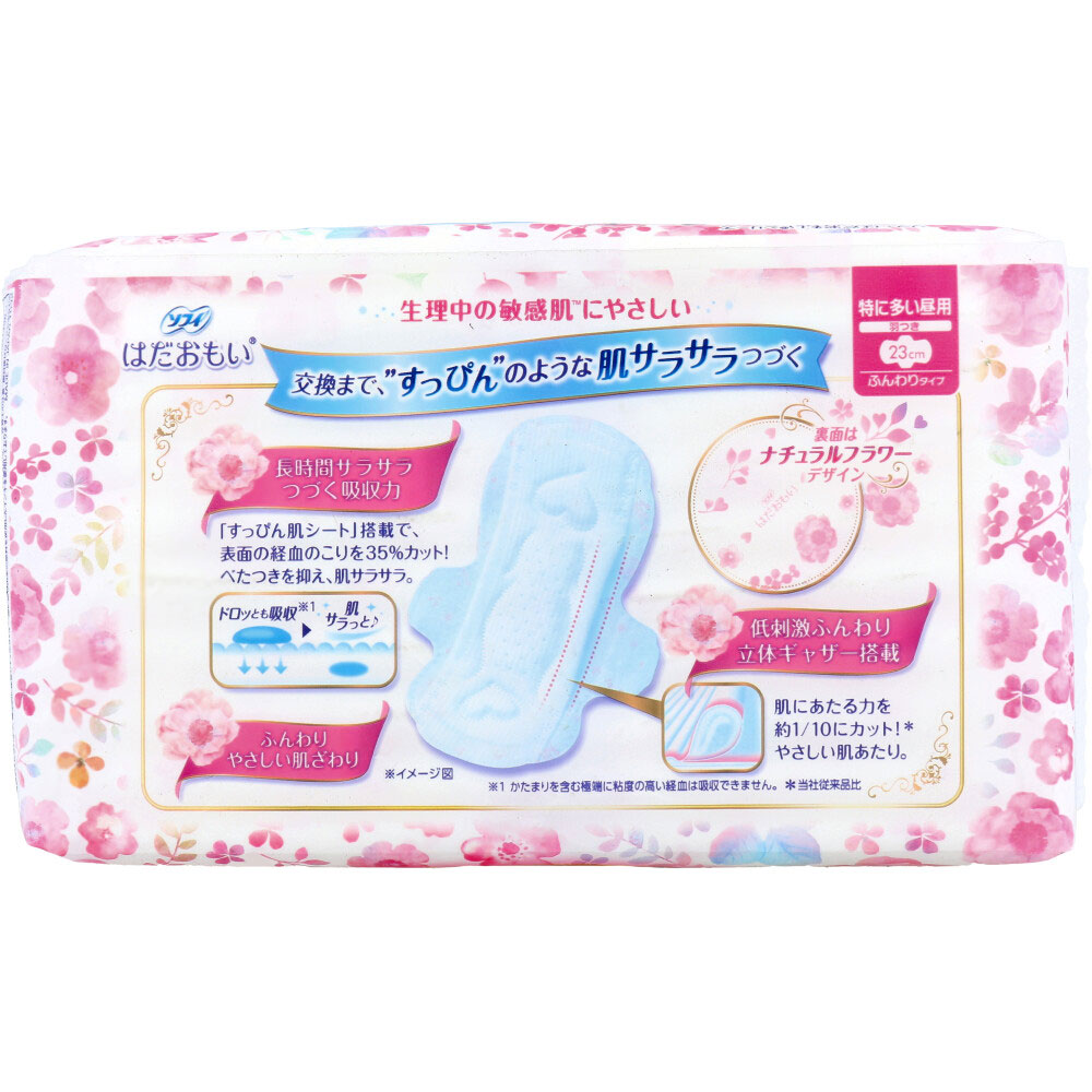 生理用ナプキン ユニ・チャーム はだおもい ふんわりタイプ 特に多い昼用 羽つき 23cm 20個入り X8パック 生理用ナプキン ユニ・チャーム はだおもい ふんわりタイプ 特に多い昼用 羽つき 23cm 20個入り X8パック