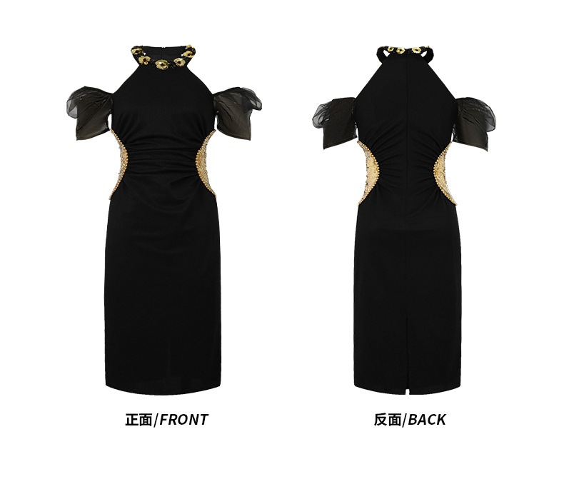 【JY.上品】 2024夏新品 ホルダーネック セクシー ワンピース スリム ドレス パーティー キャバ 大人 同窓会 披露宴 卒業式 結婚式 演奏会 ウェディング 二次会 メガ割