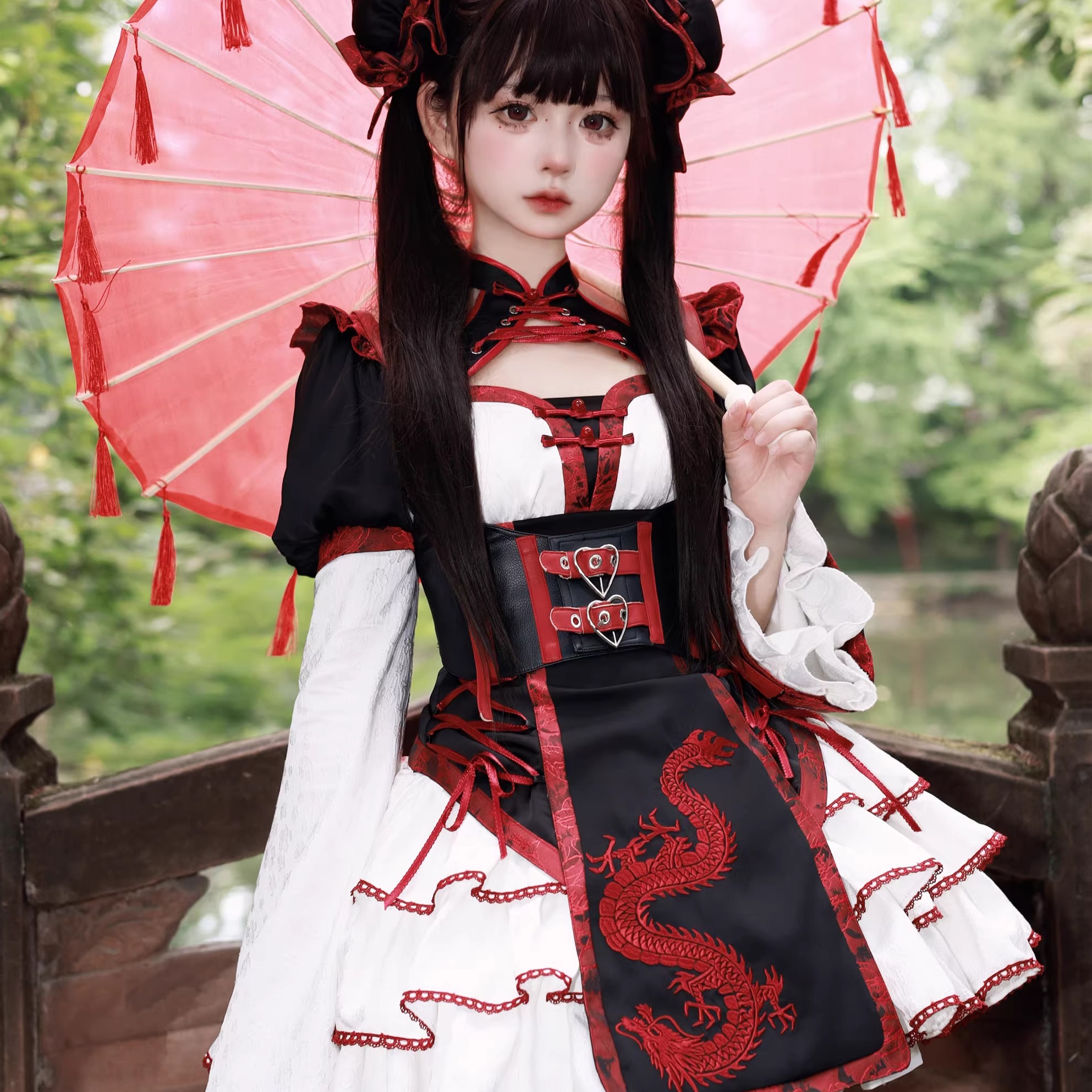 op中チャイナドレス改良ヤビ中少女ロリータドレス