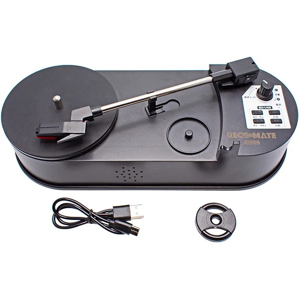 PTT-03K (ブラック) どこでもレコードプレーヤー RECO-MATE (レコメイト)