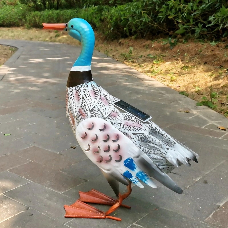 コスパ最高鳥 アヒル カモ ガーデンライト ソーラー ライト 太陽光 LED おしゃれ 屋外 庭 置き型 置物 オブジェ インテリア モダン 動物 bq683