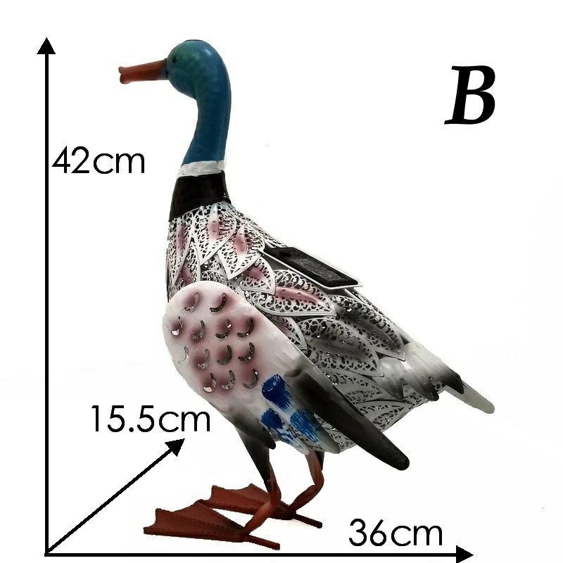 コスパ最高鳥 アヒル カモ ガーデンライト ソーラー ライト 太陽光 LED おしゃれ 屋外 庭 置き型 置物 オブジェ インテリア モダン 動物 bq683