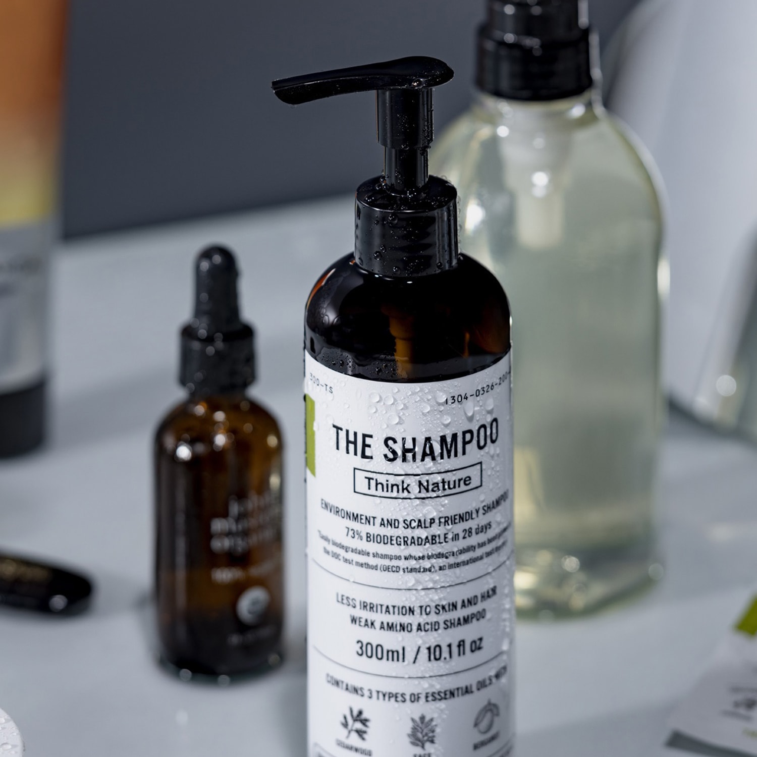 シャンプー ボトル 詰め替え 2点セット 弱酸性アミノ酸 ノンシリコン 易生分解性 頭皮ケア しっとり 天然精油 アロマ