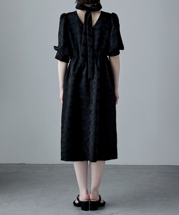 Qoo10 etoll. ジャガードパフスリーブドレス ドレス [