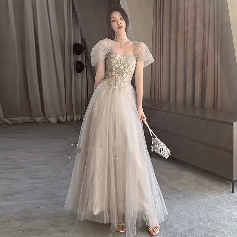 ウェディングドレス ミモレ丈 ドレス ブライドメイドドレス プリンセス 花嫁ドレス ワンピース 飲み会 結婚式 披露宴 演奏会用 パーティー キレイめ お呼ばれ