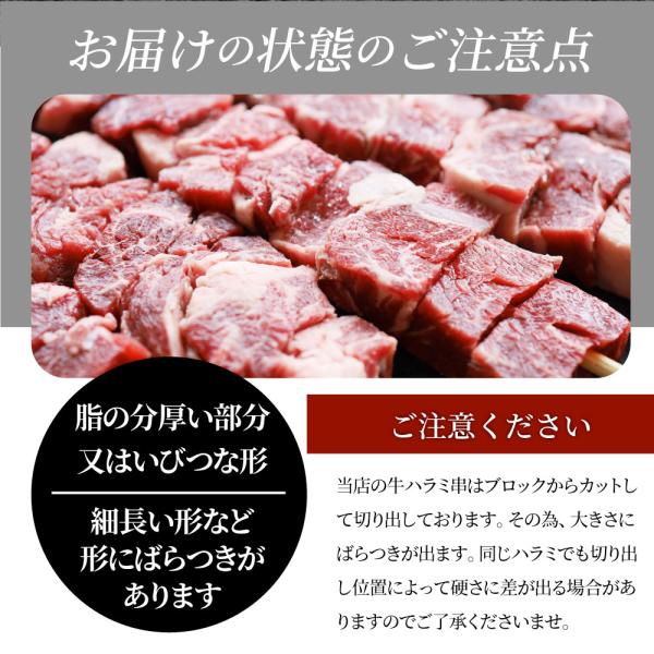 牛ハラミ串 20本セット (合計1.6kg) 牛串 肉 牛 ハラミ 学園祭 屋台 業務用 串焼き BBQ バーベキュー キャンプ 冷凍