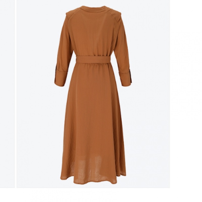 （フォレスト）ビッグカラーベルトロングドレス（OY4OPCA）