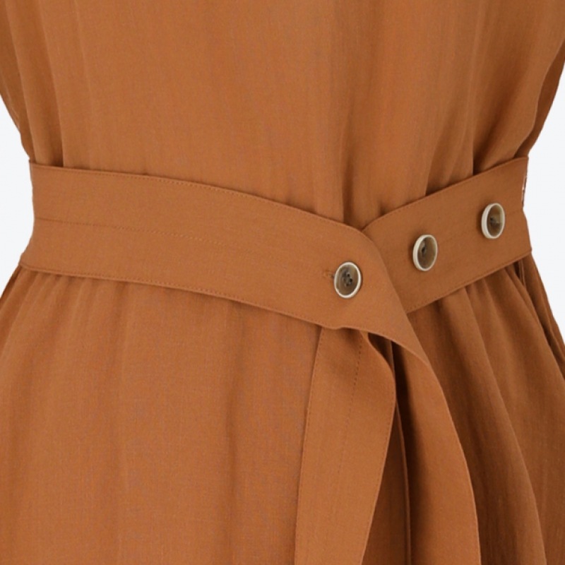 （フォレスト）ビッグカラーベルトロングドレス（OY4OPCA）