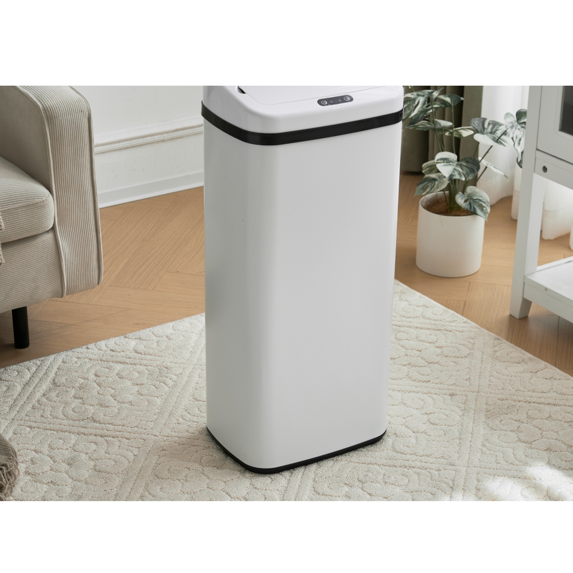 E12【人気商品】センサー全自動開閉式 ゴミ箱 大容量45L ホワイト E12【人気商品】センサー全自動開閉式 ゴミ箱 大容量45L ホワイト