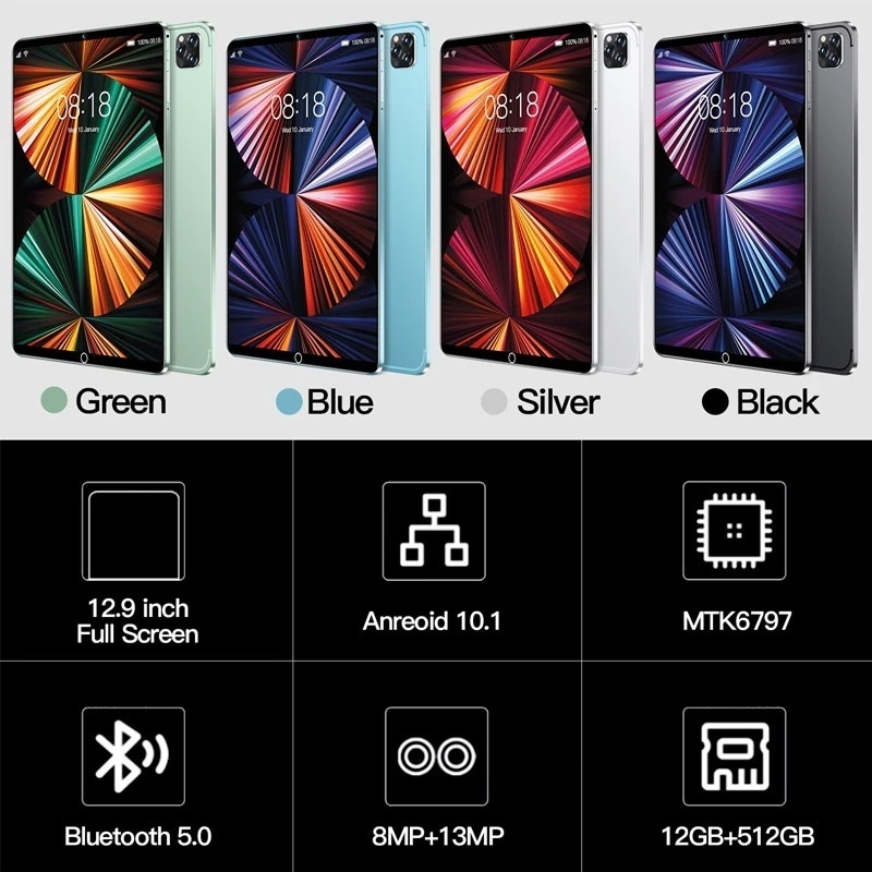 タブレットPC 本体 Pro11 Android10.1 12.9インチ Wi-Fiモデル 4GB+64GB SIM WIFI 大画面 タブレット 軽量 おすすめ 在宅勤務 お絵描