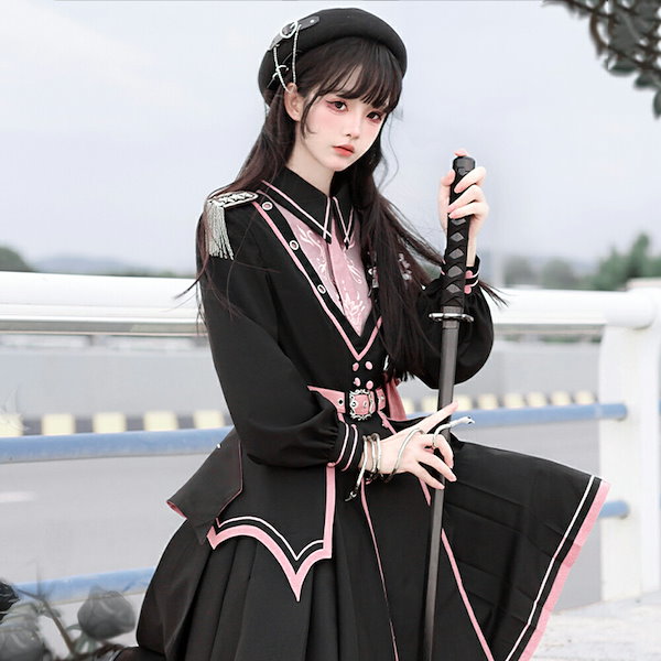 軍服 ロリータ ゴスロリ　ハロウィン　コスプレ　ロリィタ　Lサイズ Amazon.co.jp: [Rruonshully] ロリータ ゴスロリ 衣装 軍服