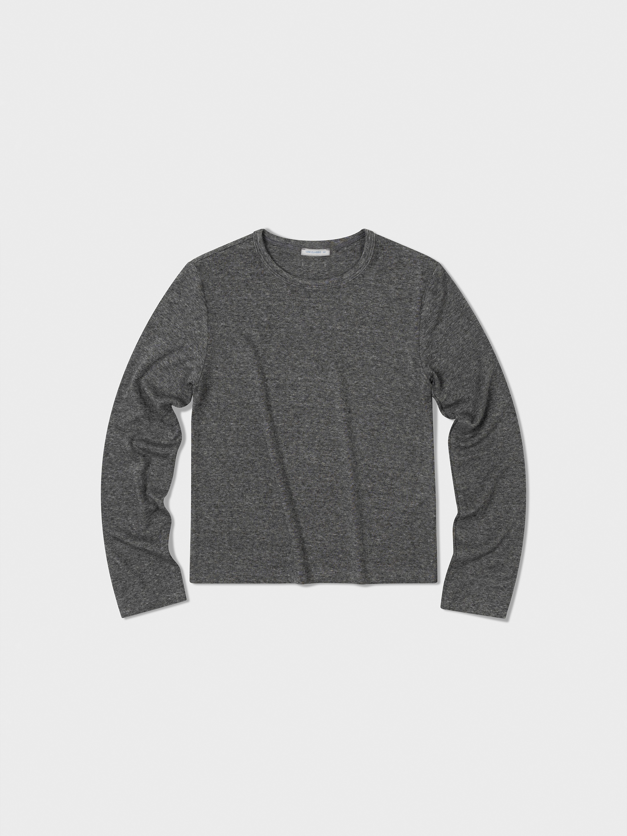 LOW CLASSIC】 LOGO-PATCH WOOL JERSEY WARM T-SHIRT : 3COLORS