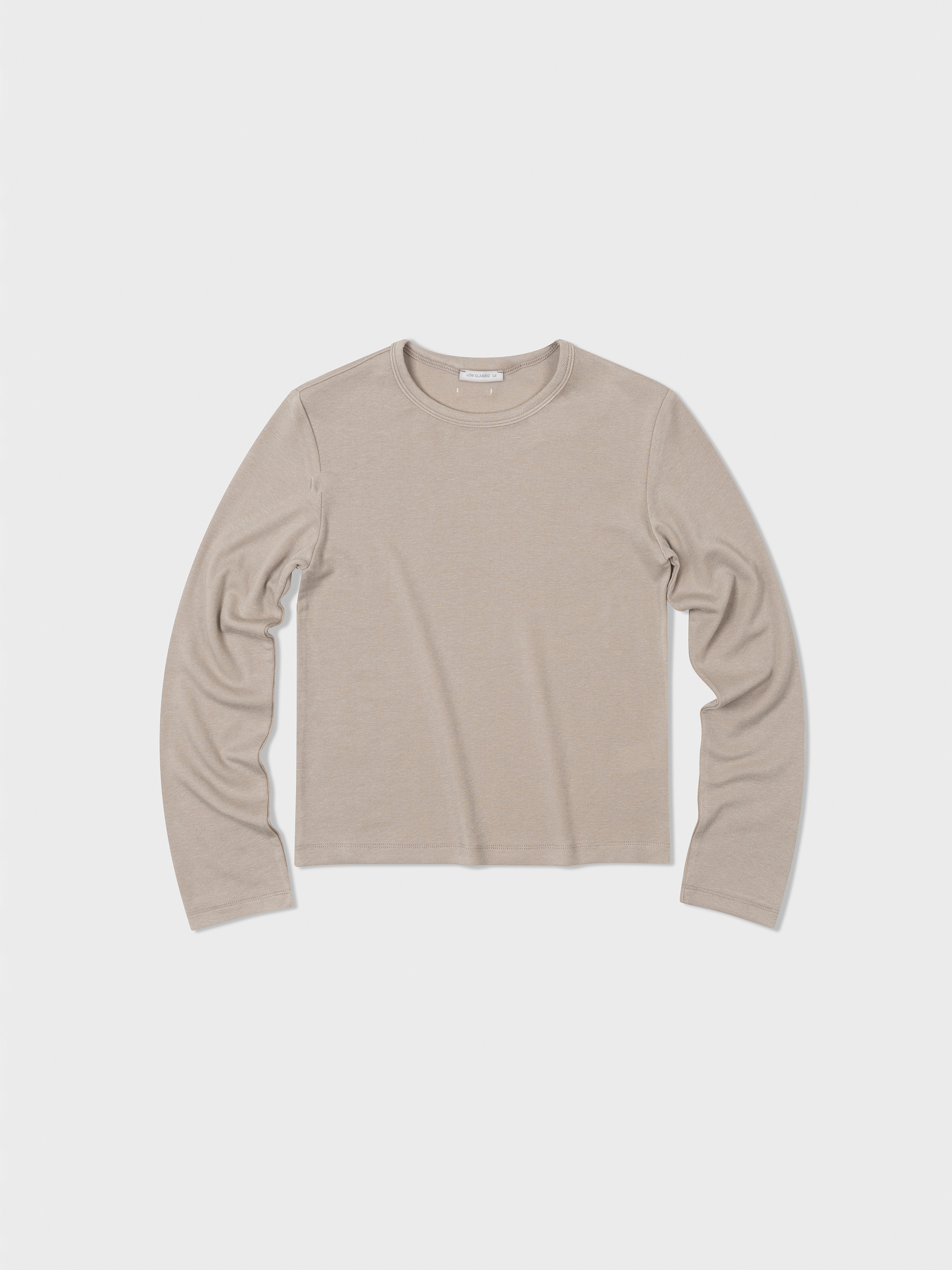 LOW CLASSIC】 LOGO-PATCH WOOL JERSEY WARM T-SHIRT : 3COLORS