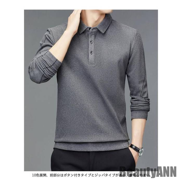 新品追加 新生活 メンズポロシャツ メンズTシャツ 長袖Tシャツ ポロシャツ メンズ Tシャツ 長袖 カットソー ポロネック シャツ 秋 春 プルオーバー 紐付き ジッパ 秋 春 冬 秋ファッション