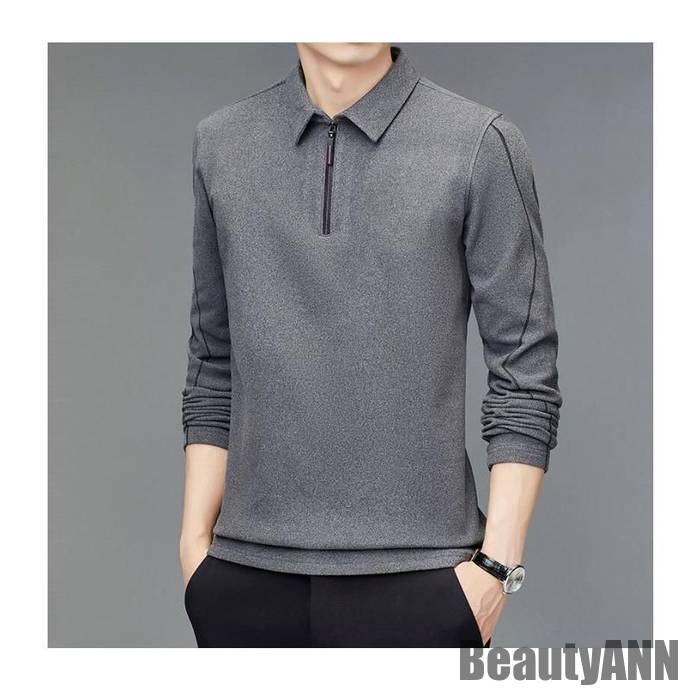 新品追加 新生活 メンズポロシャツ メンズTシャツ 長袖Tシャツ ポロシャツ メンズ Tシャツ 長袖 カットソー ポロネック シャツ 秋 春 プルオーバー 紐付き ジッパ 秋 春 冬 秋ファッション