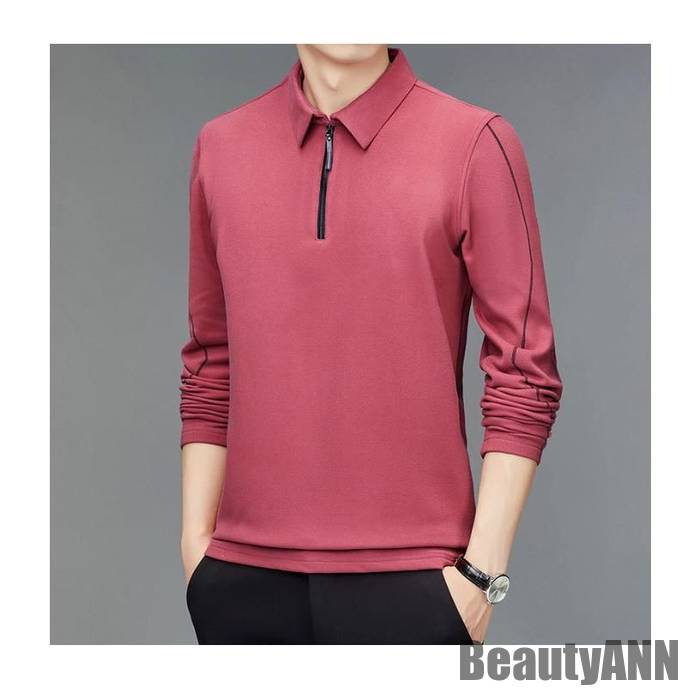 新品追加 新生活 メンズポロシャツ メンズTシャツ 長袖Tシャツ ポロシャツ メンズ Tシャツ 長袖 カットソー ポロネック シャツ 秋 春 プルオーバー 紐付き ジッパ 秋 春 冬 秋ファッション