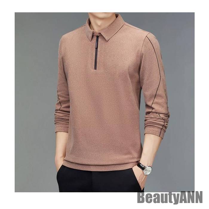 新品追加 新生活 メンズポロシャツ メンズTシャツ 長袖Tシャツ ポロシャツ メンズ Tシャツ 長袖 カットソー ポロネック シャツ 秋 春 プルオーバー 紐付き ジッパ 秋 春 冬 秋ファッション