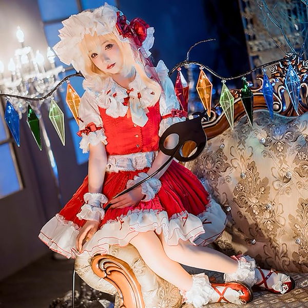 れん　フランドール・スカーレットコスチューム Qoo10] フランドール スカーレット コスプレ ア