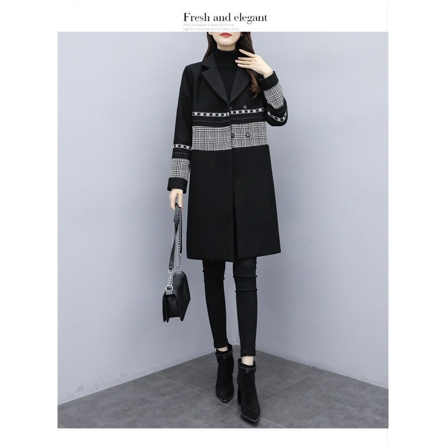 チェスターコート レディース ミディアム丈 中綿コート 秋 冬 中綿 厚手 ラシャ コート アウター