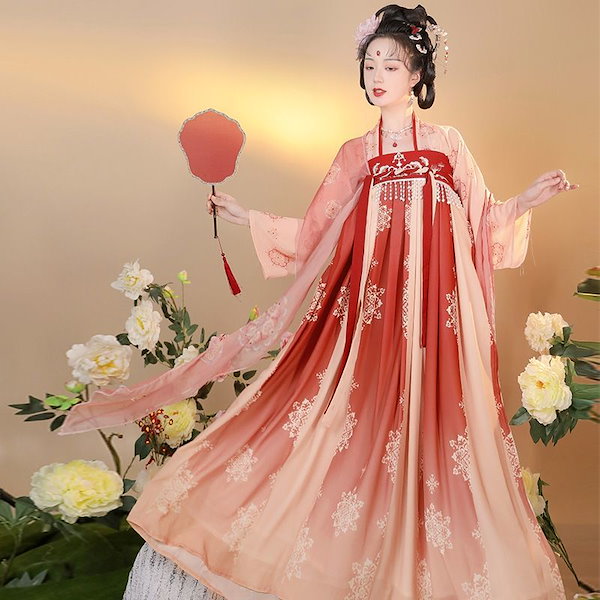 Qoo10] 成人女士汉服女超仙齐胸襦裙古装中国风复古