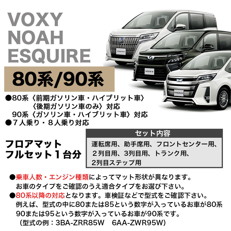 フロアマット ヴォクシー ノア エスクァイア 80系 90系 7人 8人 煌 前期 後期 fm001 フロアマット ヴォクシー ノア エスクァイア 80系 90系 7人 8人 煌 前期 後期 fm001