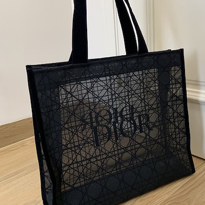 new❣️DIORトートバッグ　ノベルティ　メッシュ　ベージュ　ギフト Yahoo!オークション - 最新 DIORトートバッグ ノベルティ