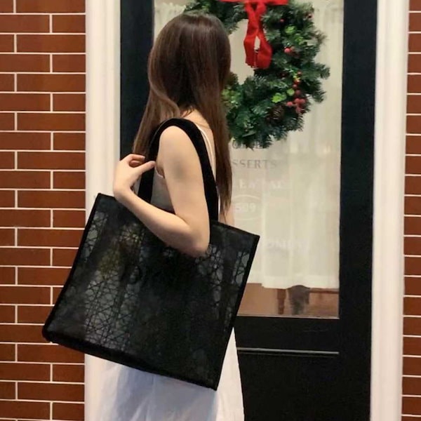 【新品・未使用】Dior メッシュ コスメトート ブラック ノベルティ限定 クリスチャンディオール メッシュ トートバッグ ブラック ラスト