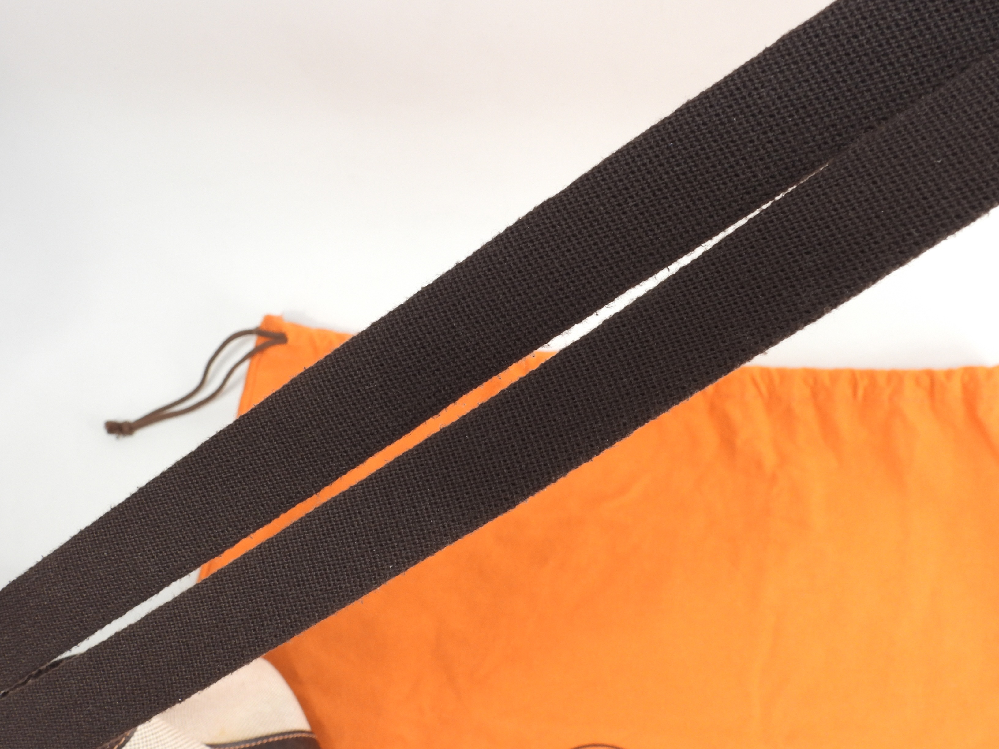 ガーデンパーティTPM トワルアッシュPM/レザー 白茶 s付ハンドバッグ 美品@I ガーデンパーティTPM トワルアッシュPM/レザー 白茶 s付ハンドバッグ 美品@I