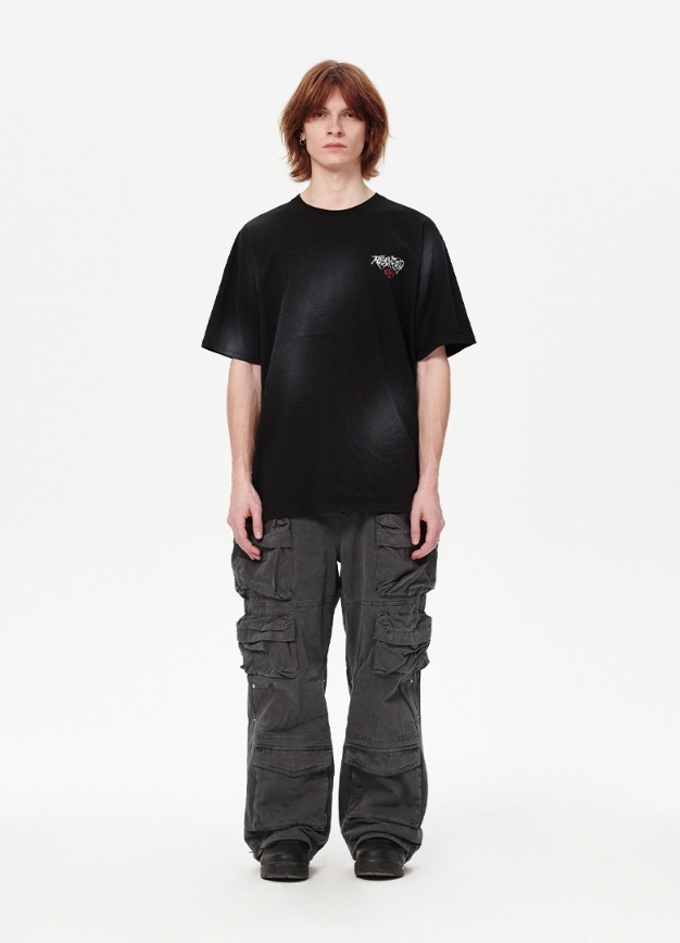 [ MAHAGRID]★ 韓国人気 TEEN AGE RIOT WASHED TEE ★ mahagrid/マハグリッド』 TEEN AGE RIOT WASHED TEE/スローガン